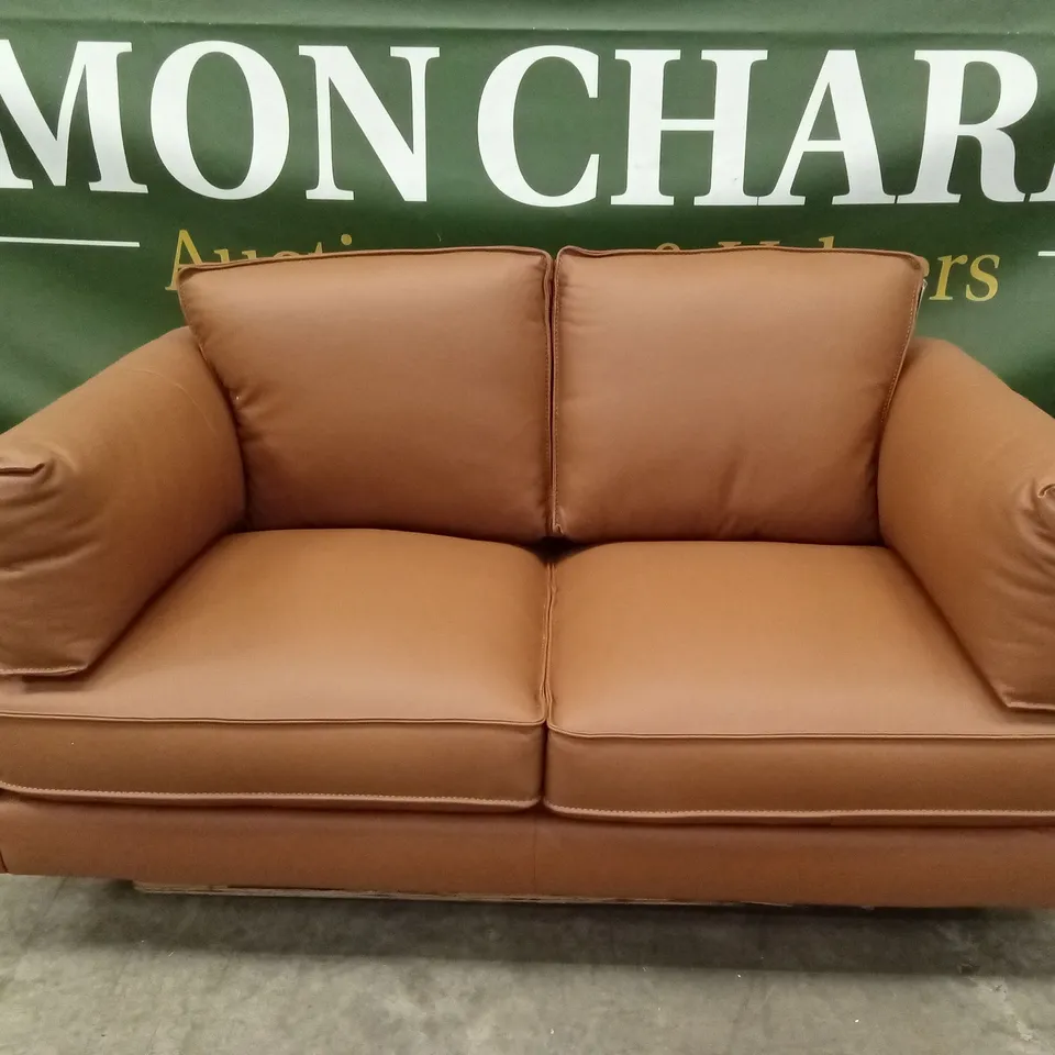 SASHA 2 SEATER LEATHER/FAUX LEATHER SOFA RRP £999