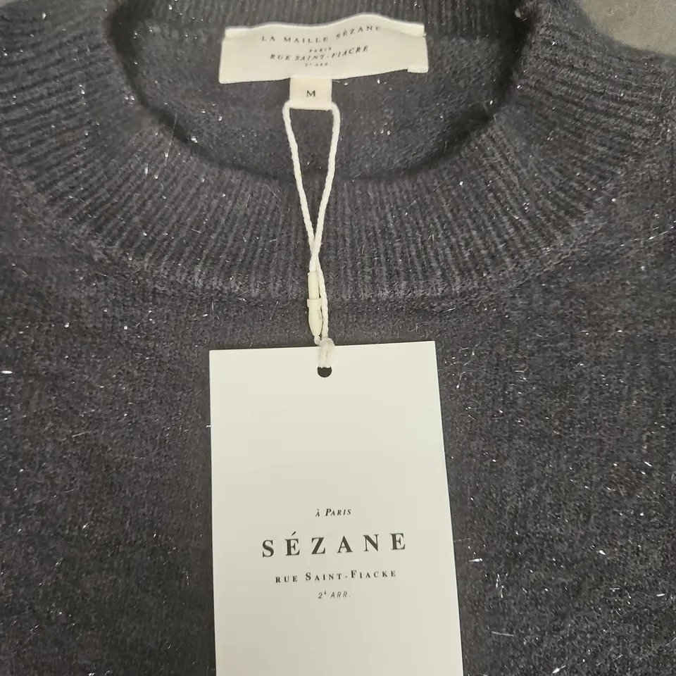 SÉZANE KNIT SWEATER – DARK GREY, SIZE M 