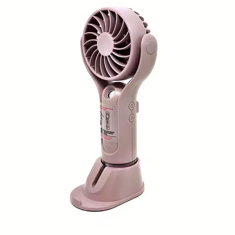 SIMPLI RECHARGEABLE HAND HELD FAN WITH MIST - MAUVE