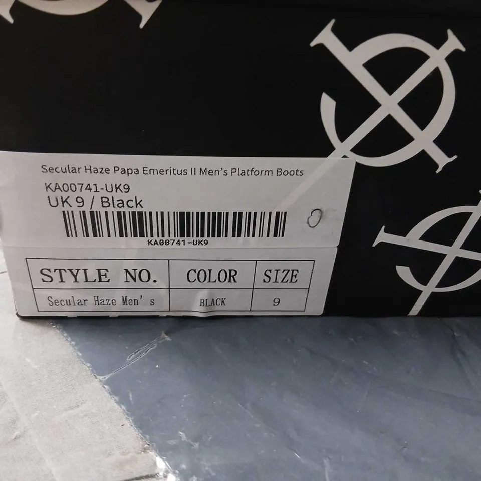KOI X GHOST SECULAR HAZE PAPA EMERITUS II MEN’S PLATFORM BOOTS – UK9, BLACK