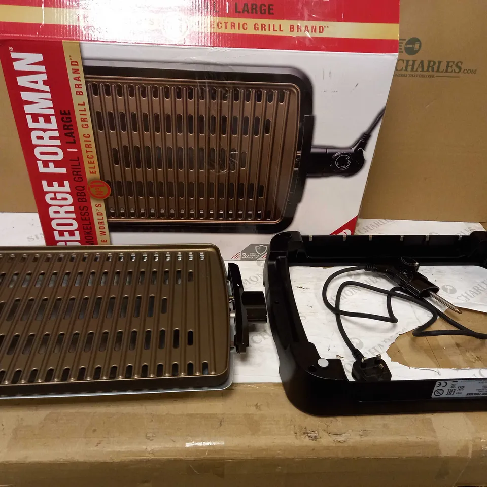 GEORGE FOREMAN SMOKELESS ELECTRIC GRILL