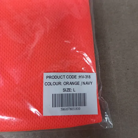 KAPTON HV-318 HIGH-VISIBILITY POLO SHIRT – ORANGE/NAVY – SIZE L