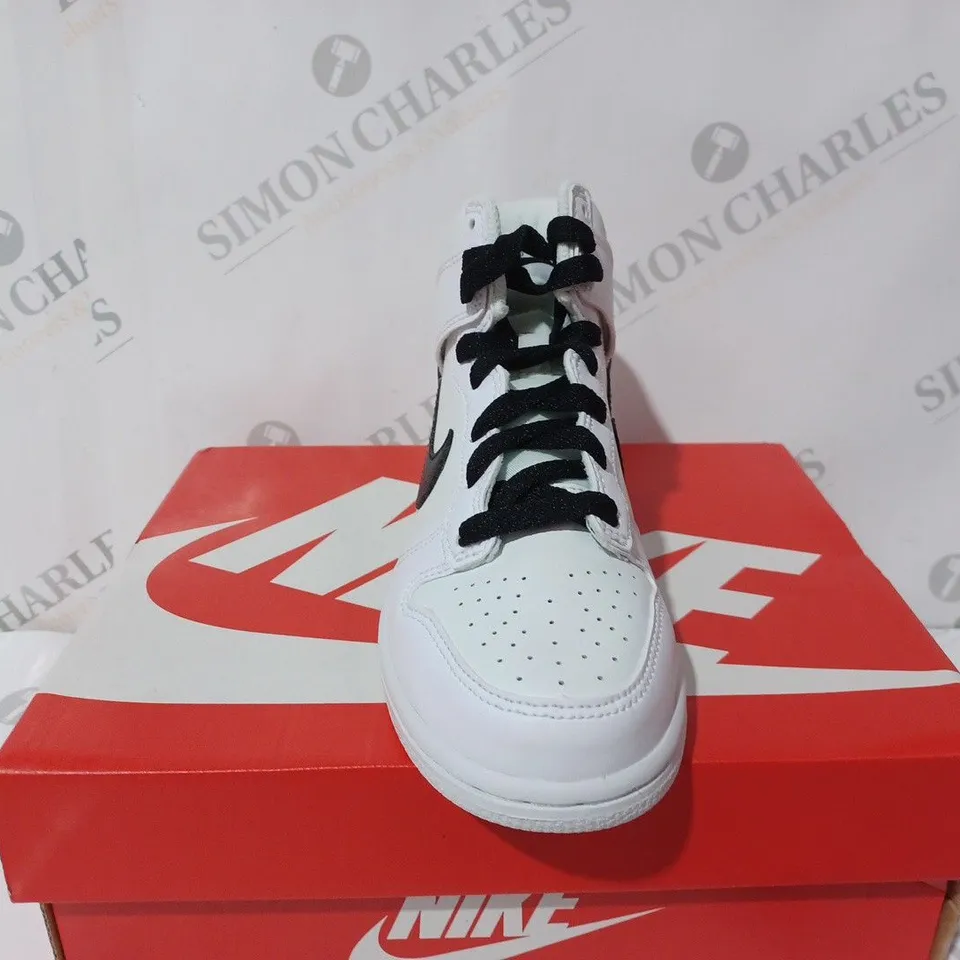 NIKE DUNK HIGHS IN WHITE - UK KIDS 13.5