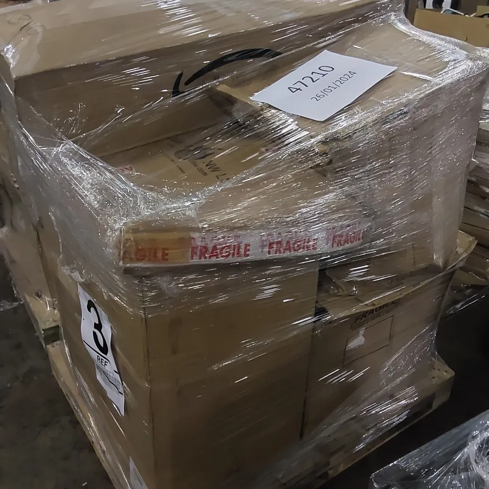 PALLET TO CONTAIN ASSORTED HOUSEHOLD ITEMS. INCLUDES A ROLL OF INSULATION AND BATHROOM UNITS ETC