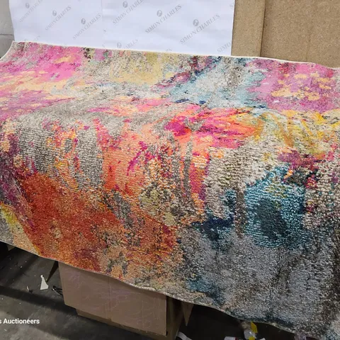 AALIN GALACTIC FLATWEAVE PINK/BLUE RUG 120 × 170