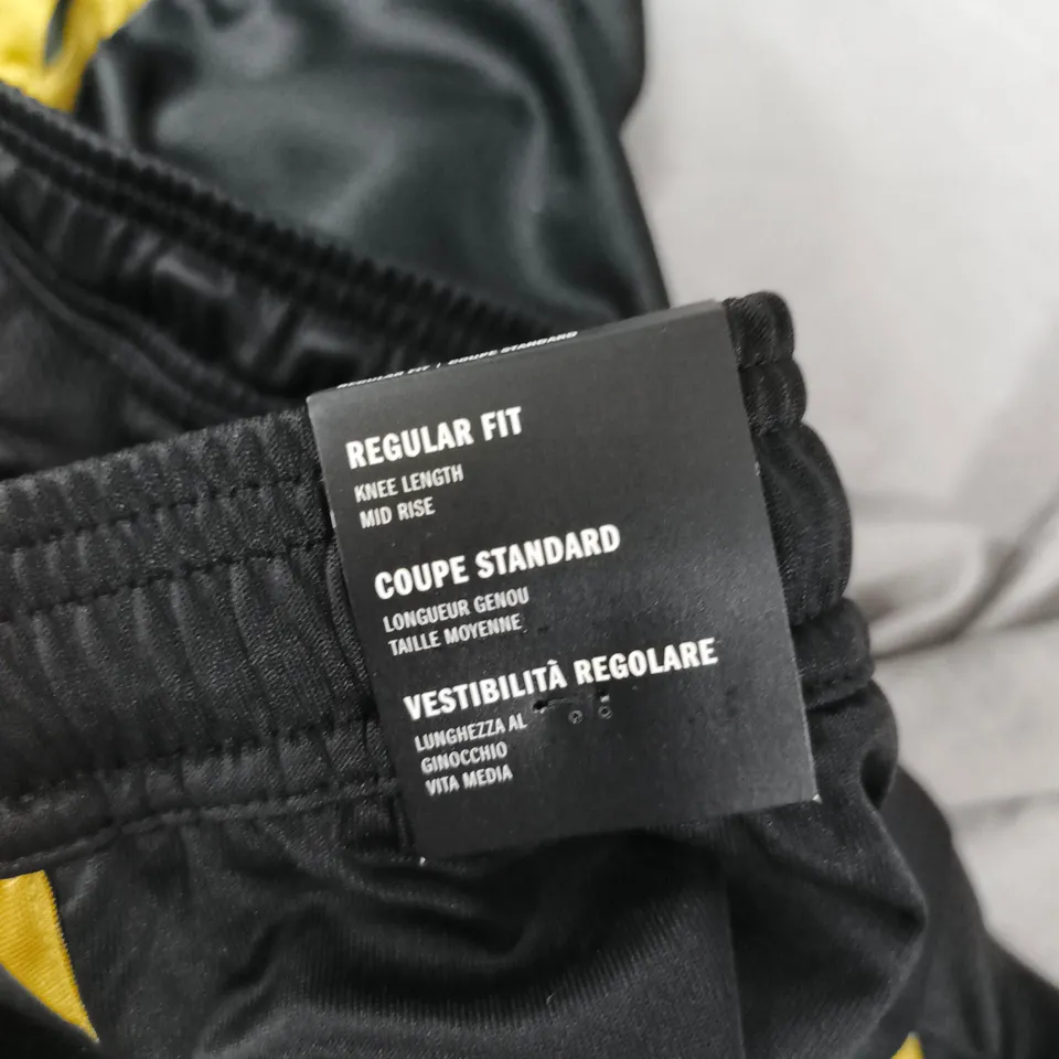 ADIDAS KIDS BLACK KNEE-LENGTH SHORTS – REGULAR FIT, 13-14 YEARS