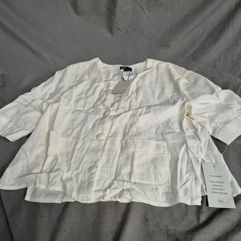 NOBODY'S CHILD BOBBIE SHIRT – LINEN CREAM, UK 8