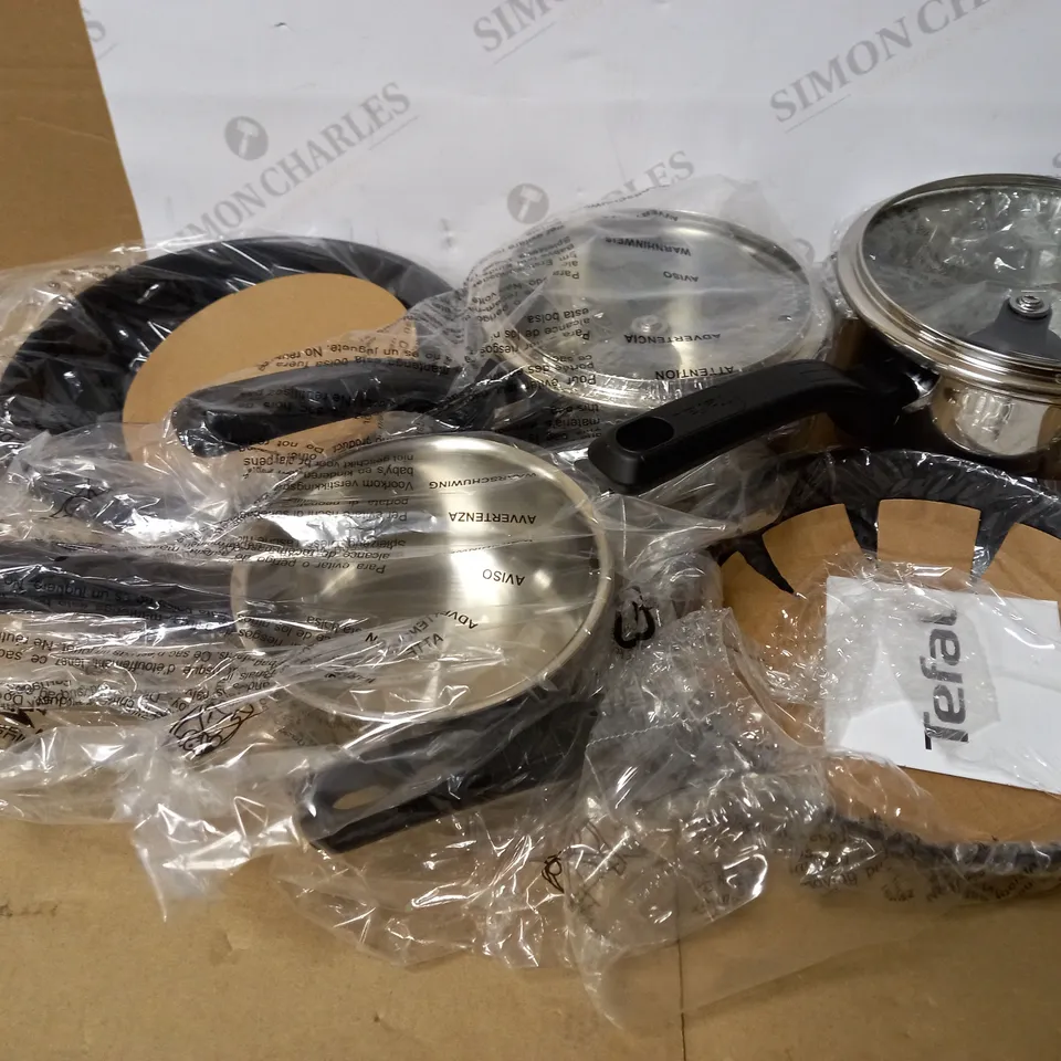 TEFAL COMFORT MAX STAINLESS STEEL POTS AND PANS INDUCTION SET