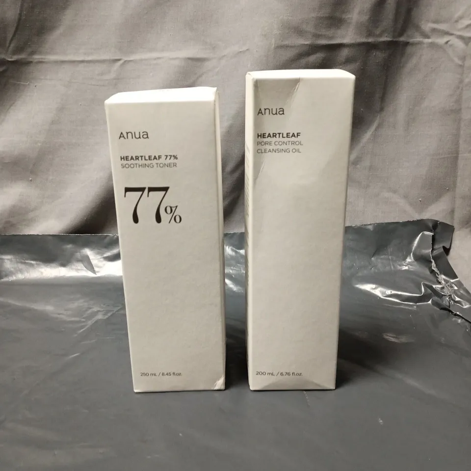 ANUA HEARTLEAF 77% SOOTHING TONER (250ML) + HEARTLEAF PORE CONTROL CLEANSING OIL (200ML) – SET