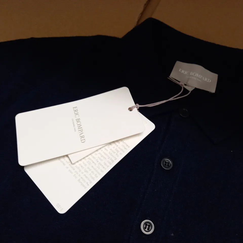 ERIC BOMPARD NAVY CASHMERE LOGN SLEEVE SHIRT - M
