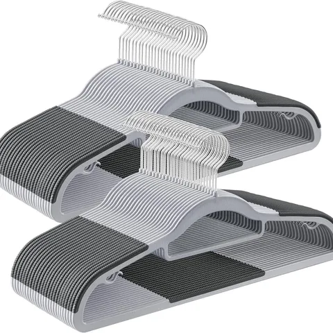 BOXED SONGMICS COAT HANGERS, PACK OF 50 - GREY