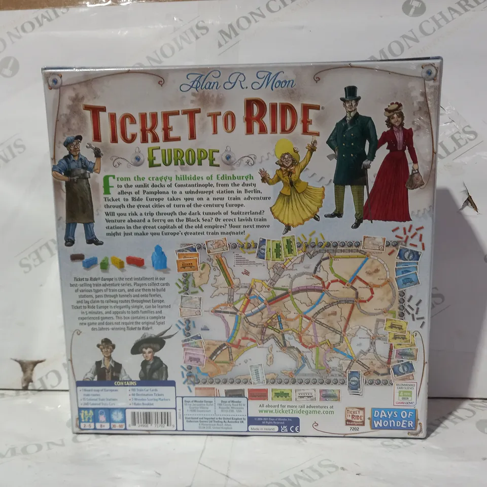 TICKET TO RIDE EUROPE BOARD GAME