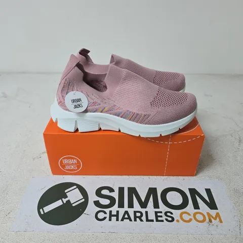 BOXED PAIR OF URBAN JACKS LIMONCELLO SHOES IN BLUSH - SIZE 8