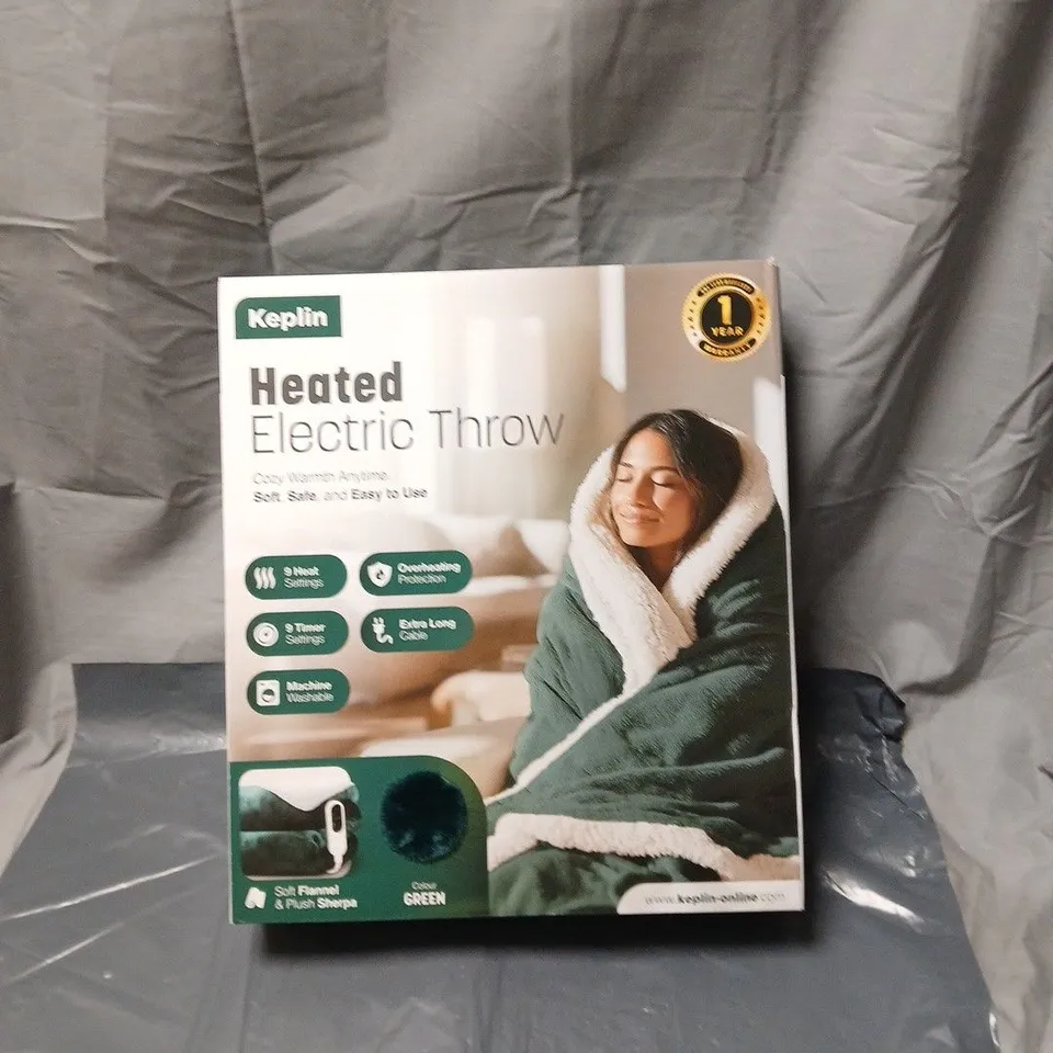 KEPLIN HEATED ELECTRIC THROW – BOXED, SEALED 