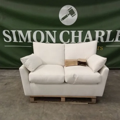 LANGDON 2 SEATER SOFA, CREAM HOUSE PLUSH FABRIC