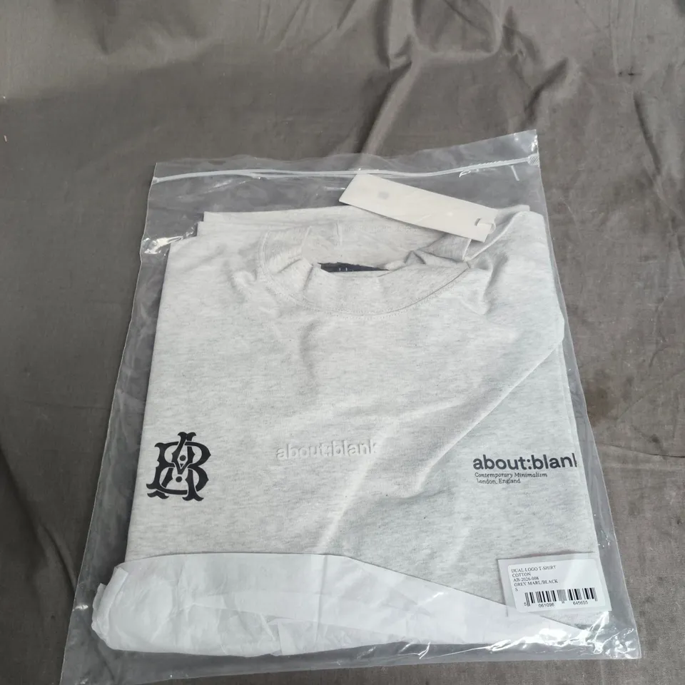 BAGGED ABOUT:BLANK DUAL LOGO T-SHIRT – SIZE S