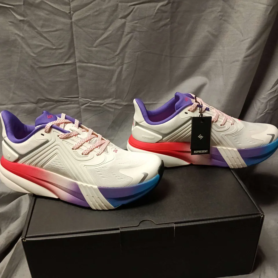 REPRESENT 247 ARC-1 RUNNER WHITE SNEAKERS - UK SIZE 8