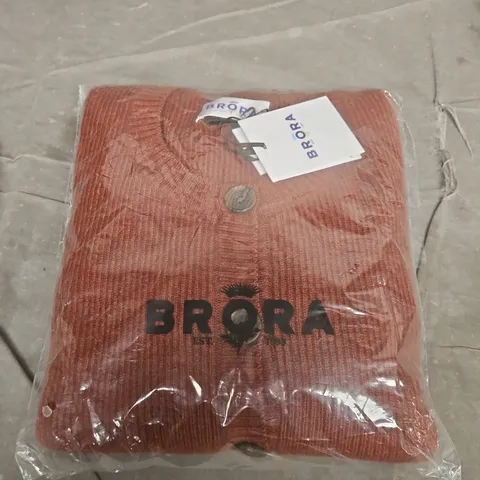 BRORA CONKER CASHMERE CARDIGAN – UK12 