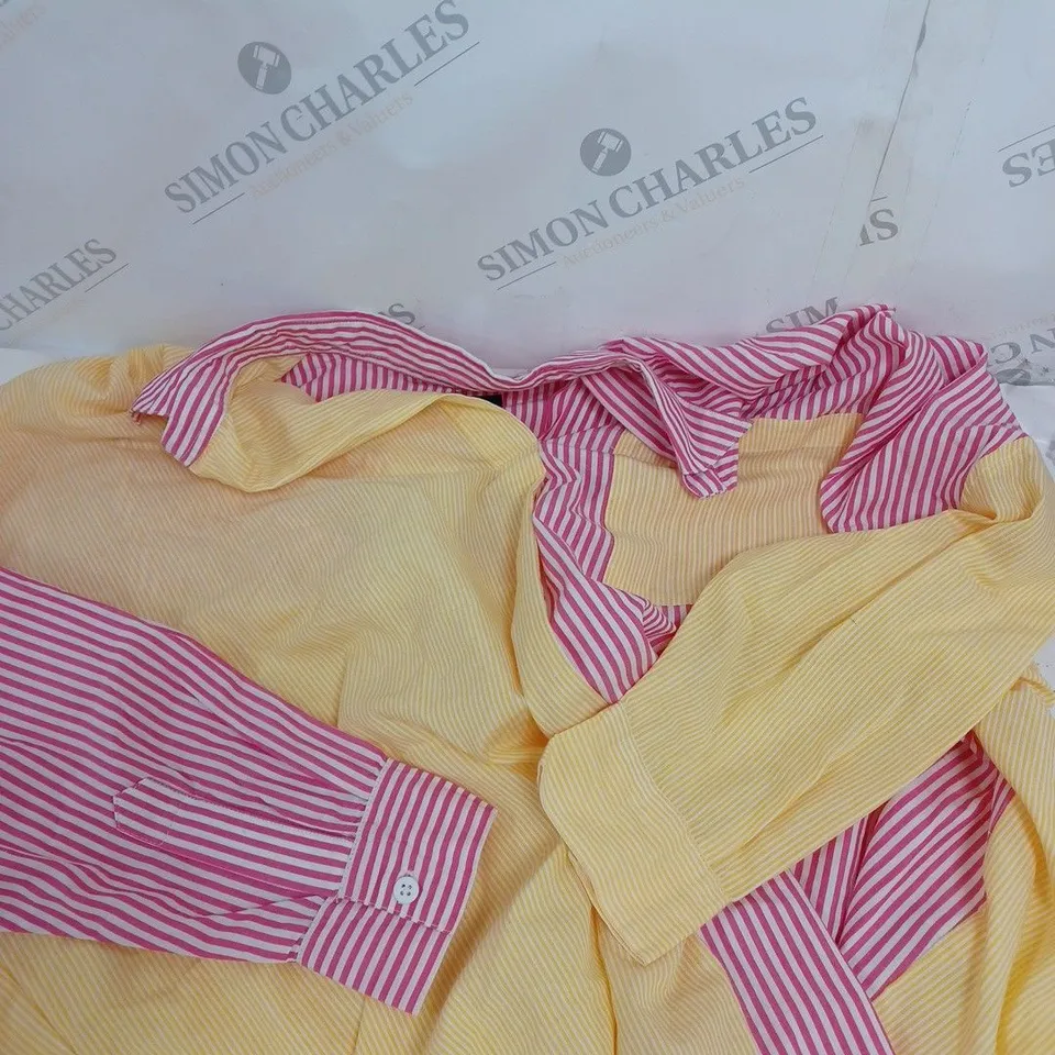 BOX OF APPROXIMATELY 10 ASSORTED CLOTHING PRODUCTS IN VARIOUS STYLES & SIZES TO INCLUDE JUMPERS, SHIRTS, VEST TOPS ETC 