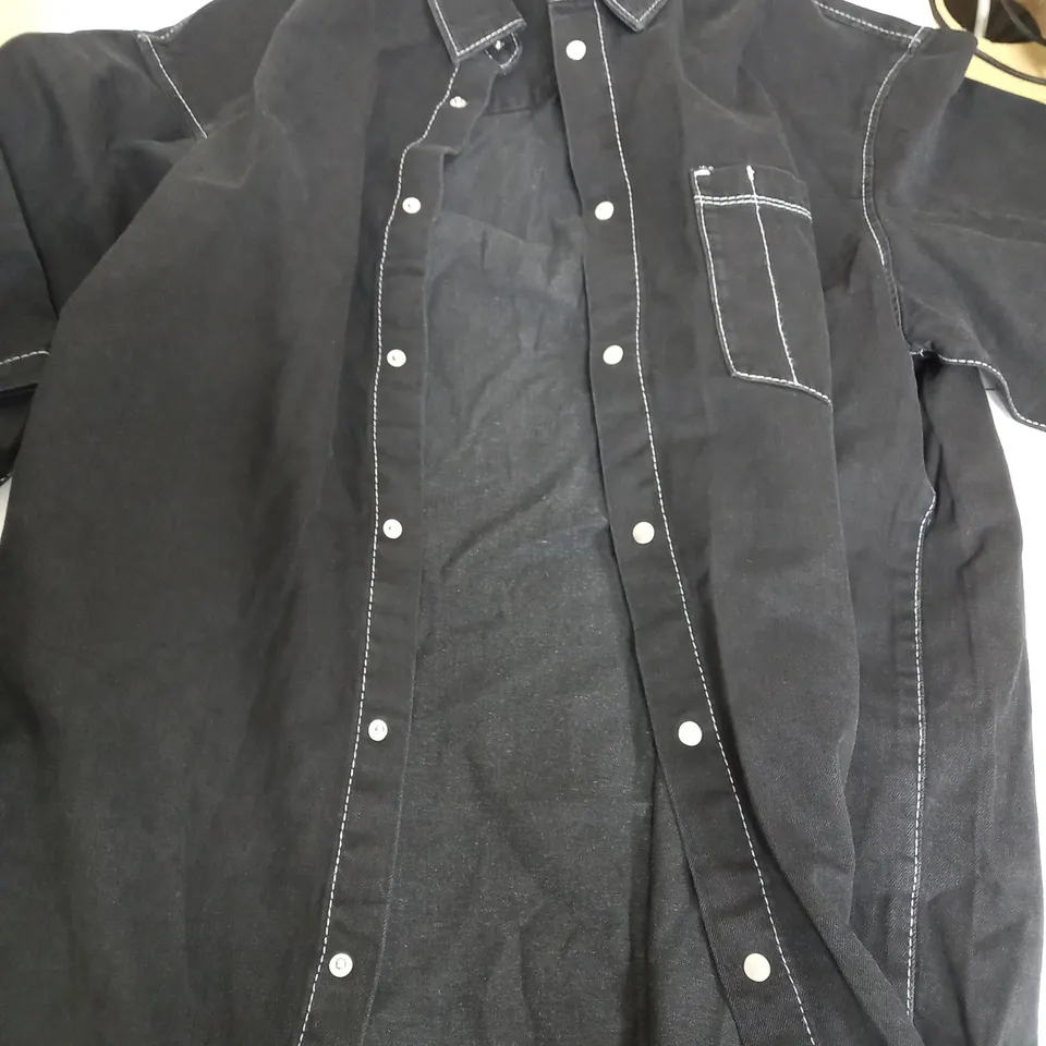WEEKDAY COTTON BLEND GRIFFITH DENIM OVERSIZED SHIRT - M