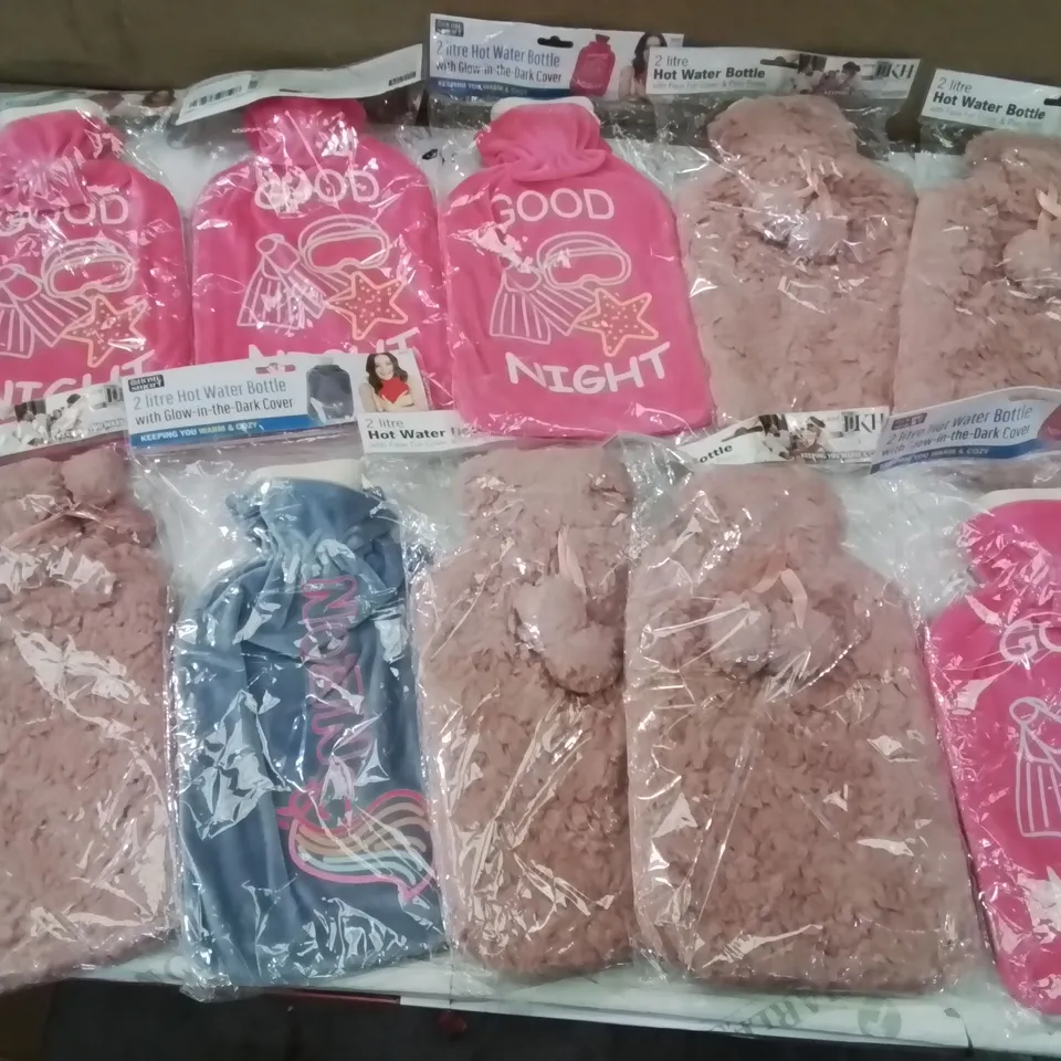 BOX CONTAINING 10 BRAND NEW 2 LITRE HOT WATER BOTTLES