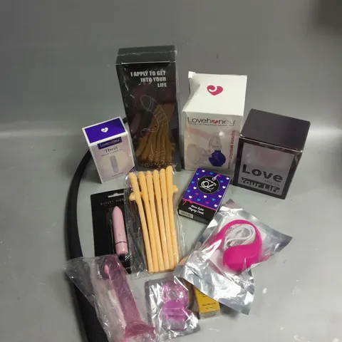 APPROXIMATELY 20 ASSORTED ADULT TOYS & ACCESSORIES