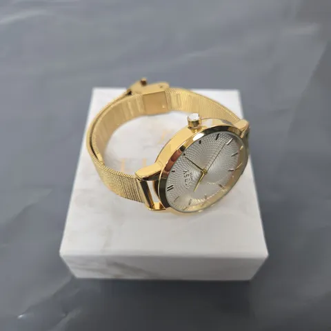 LIPSY LONDON LADIES' GOLD-TONE MESH BRACELET WATCH