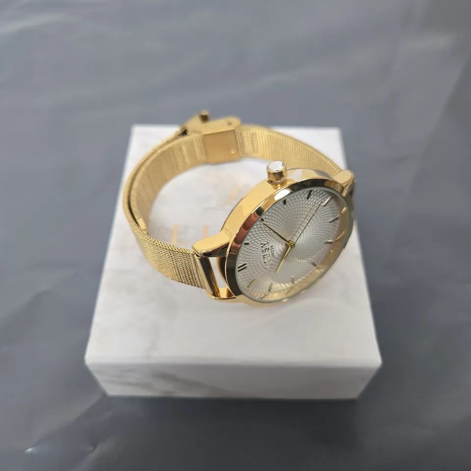 LIPSY LONDON LADIES' GOLD-TONE MESH BRACELET WATCH