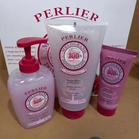 PERLIER POMEGRANATE SHOWER CREAM - HAND CREAM - LIQUID SOAP
