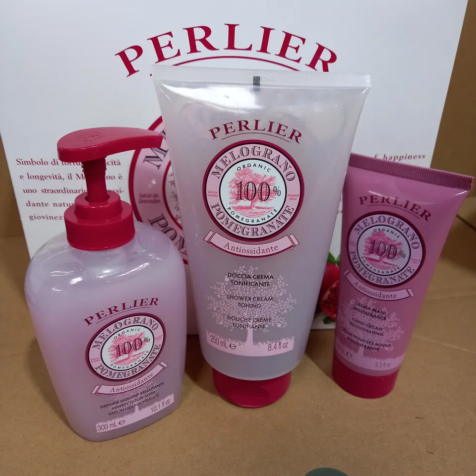 PERLIER POMEGRANATE SHOWER CREAM - HAND CREAM - LIQUID SOAP
