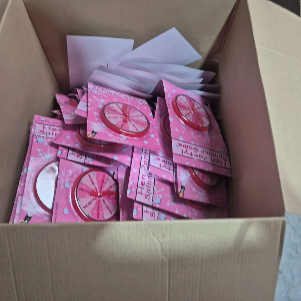 LOT OF APPROXIMATELY 70 HEN PARTY SPINNER GAMES
