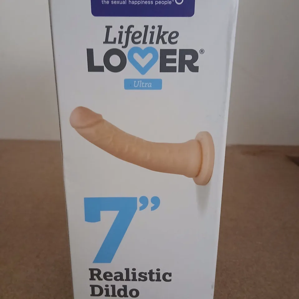 LOVEHONEY LIFELIKE LOVER 7IN REALISTIC DILDO WITH SUCTION CUP – BOXED