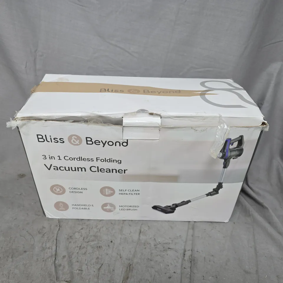 BOXED BLISS & BEYOND 3IN1 CORDLESS FOLDING VACUUM CLEANER