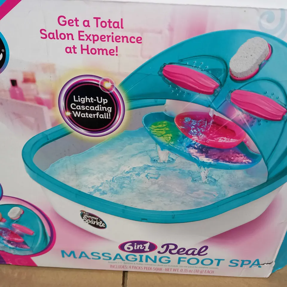 SHIMMER 'N SPARKLE 6 IN 1 REAL MASSAGING FOOT SPA