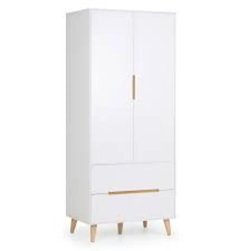 BOXED JULIAN BOWEN ALICIA COMBINATION WARDROBE - MATT WHITE (2 BOXES)