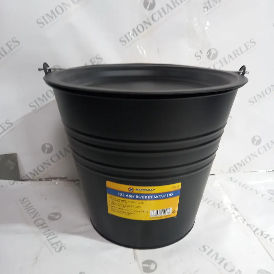 MARKSMAN 12L ASh BUCKET WITH LID