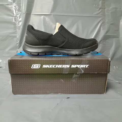 SKECHERS SPORT FLEX MENS TRAINERS BLACK SIZE 9