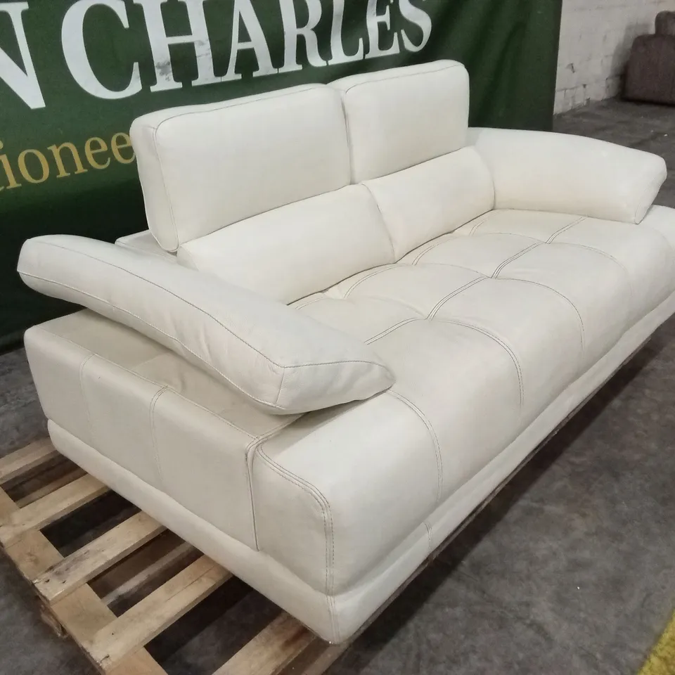 DESIGNER 2 SEATER LEATHER SOFA