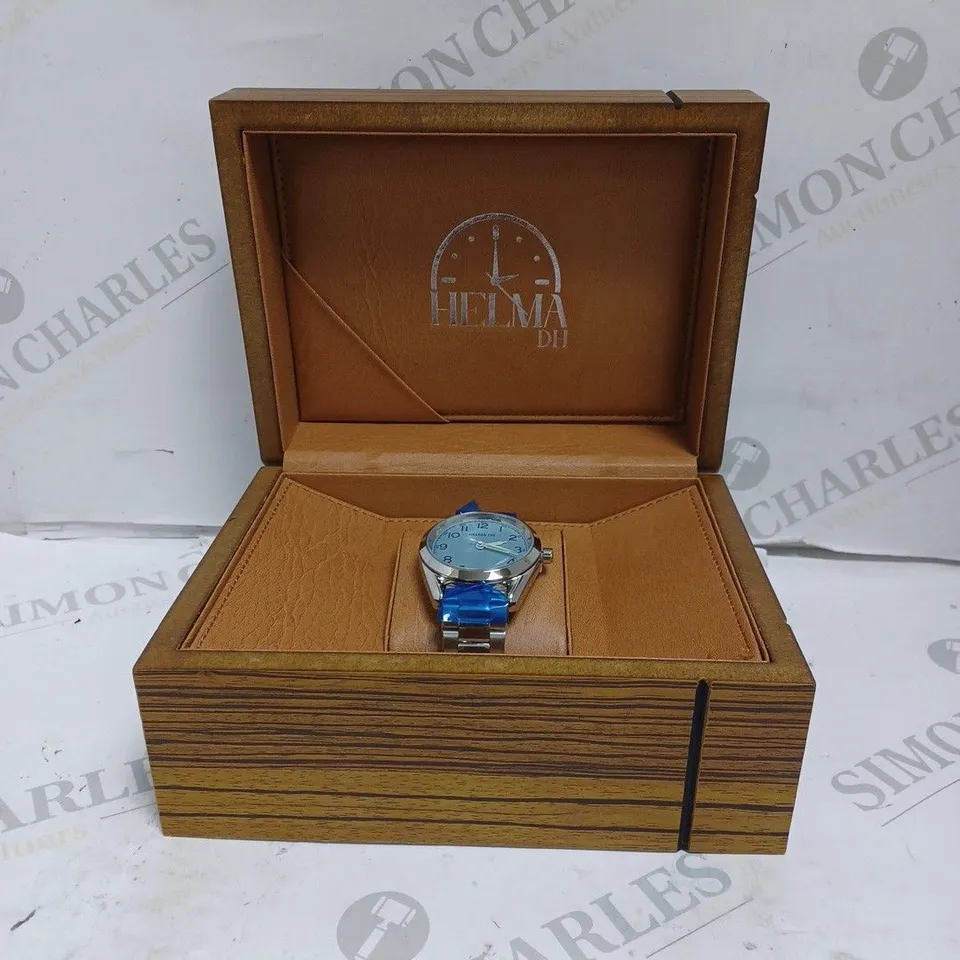 MENS HELMHA DH WATCH –  STAINLESS STEEL STRAP – 3ATM WATER RESISTANT – LUXURY GIFT BOX INCLUDED