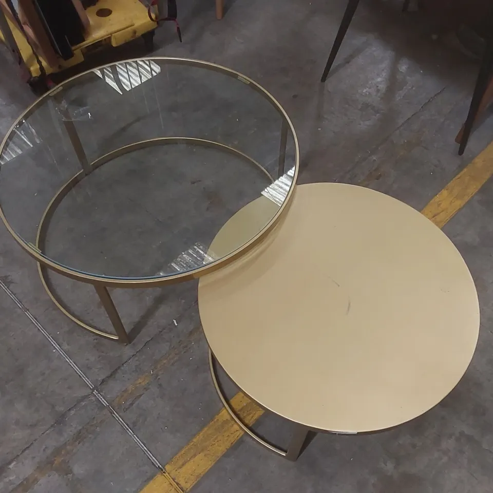 SET OF 2 DESIGNER NESTING COFFEE TABLES