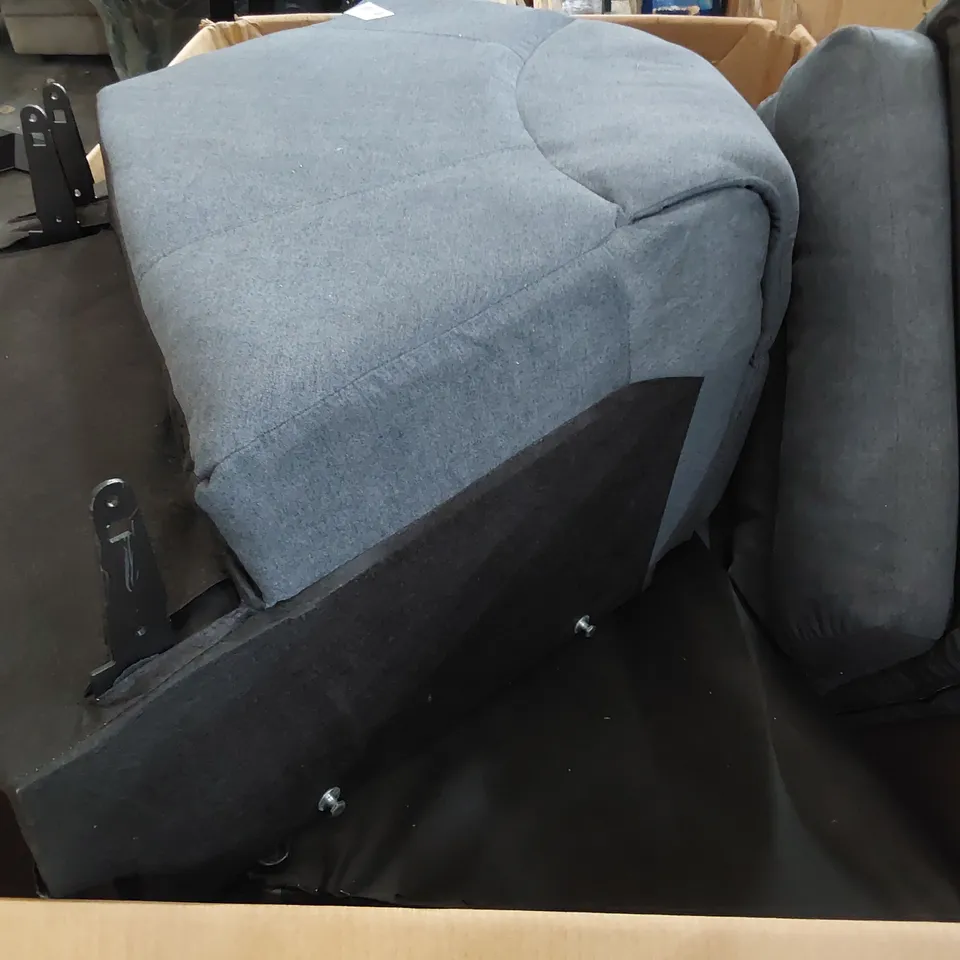 TWO CORNER SECTIONS, SORRENTO GREY LEATHER & GREY FABRIC