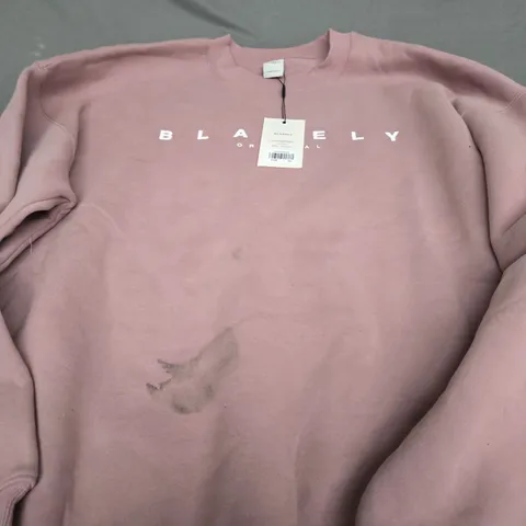 BLAKELY LIGHT PINK SWEATSHIRT - XL