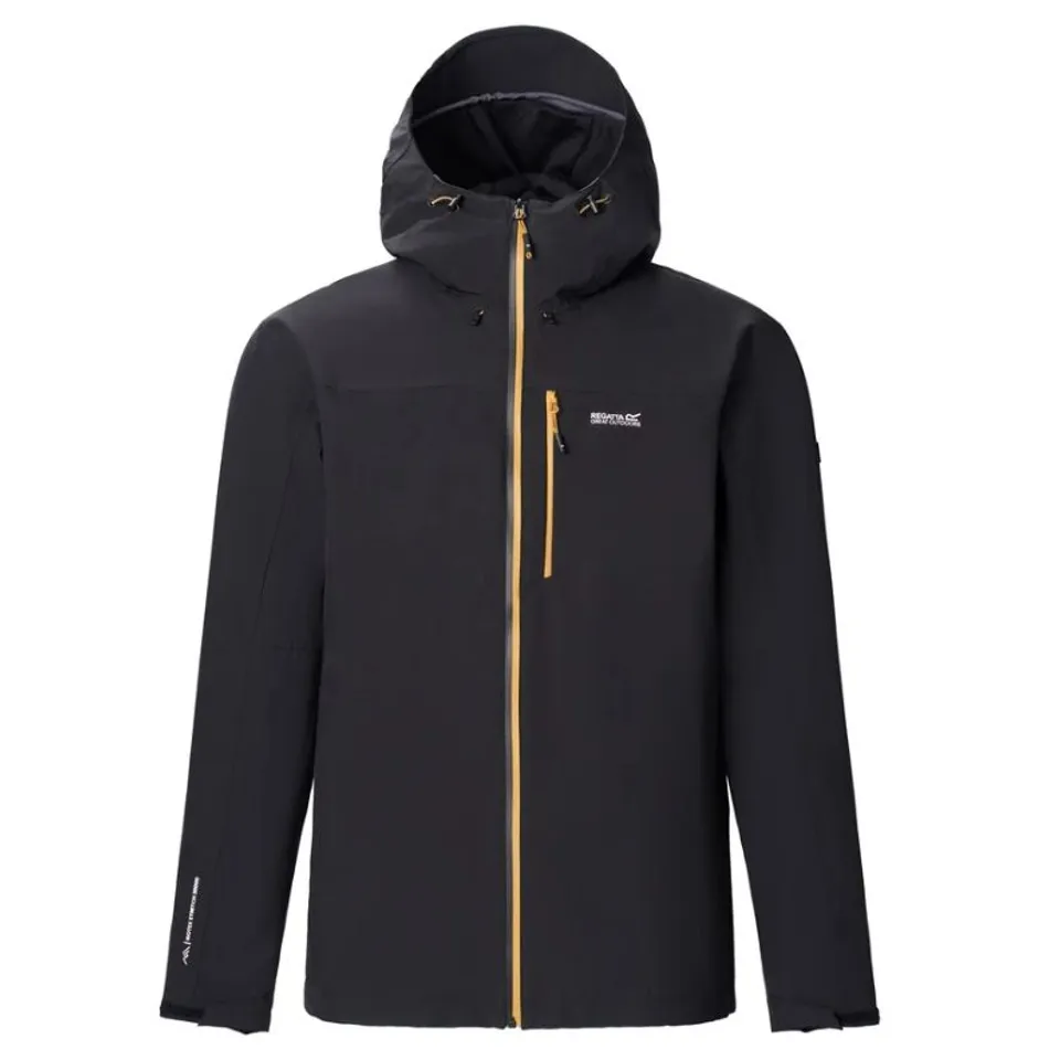 SIX BRAND NEW REGATTA BIRCHDALE FULL ZIP HOODED JACKET IN BLACK AND GOLD