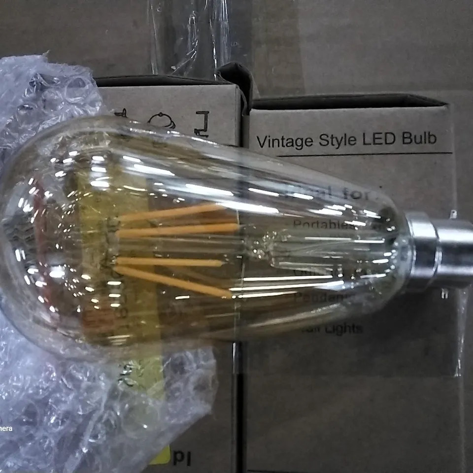 BOXED 4W AMBER B22 VINTAGE FILAMENT LIGHT BULBS × 3