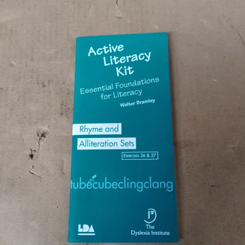 BOX OF APPROXIMATELY 55  ASSORTED ACTIVE LITERACY KITS(BRAND NEW)