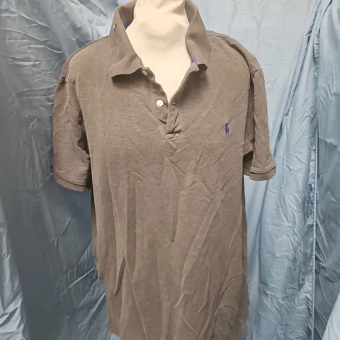 POLO RALPH LAUREN POLO SHIRT – BROWN, SHORT SLEEVE SIZE XL