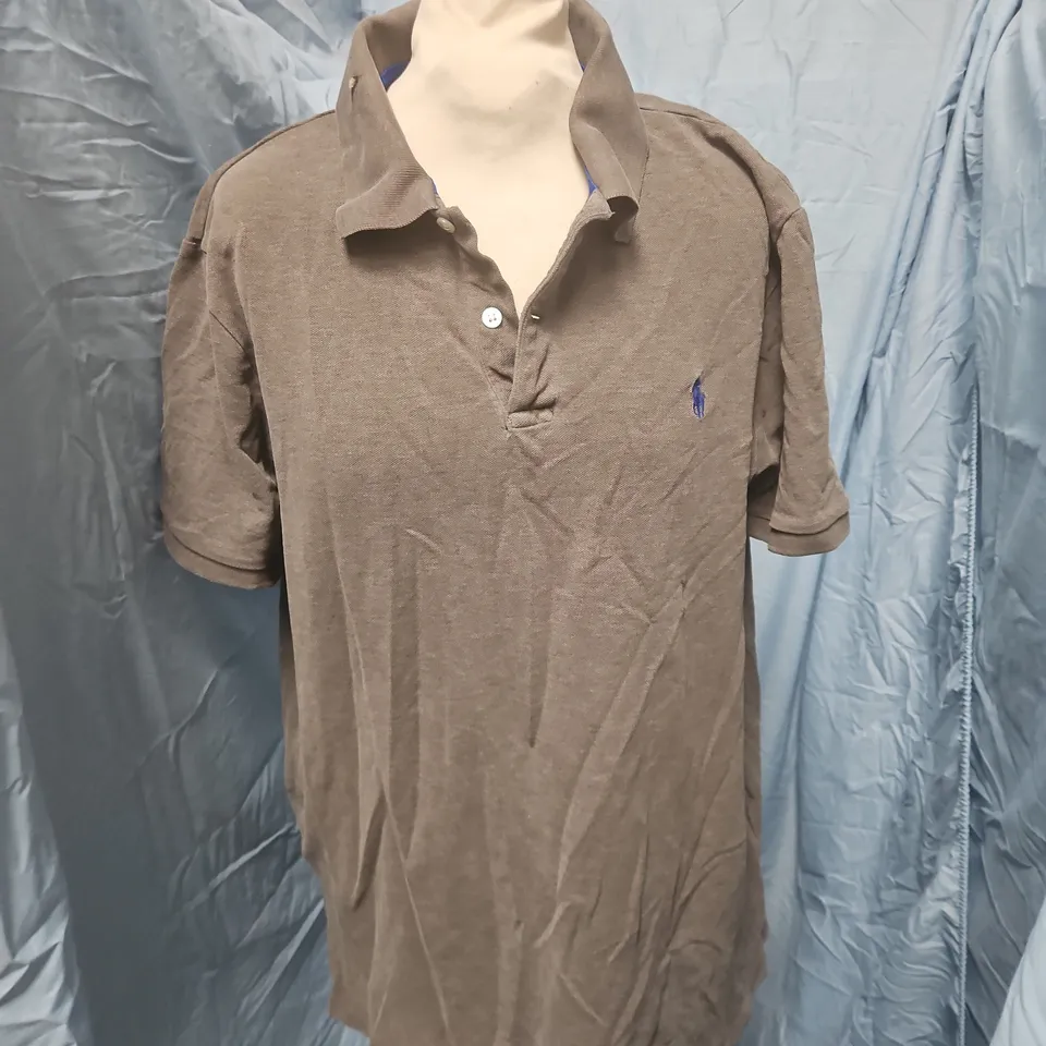 POLO RALPH LAUREN POLO SHIRT – BROWN, SHORT SLEEVE SIZE XL