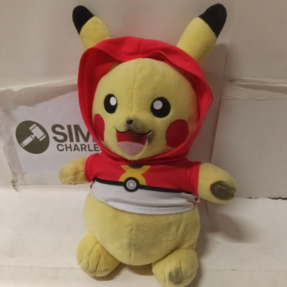 BUILD-A-BEAR WORKSHOP PIKACHU PLUSH BEAR WITH RED HOODED OUTFIT