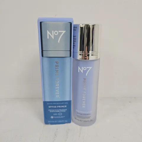 BOXED NO7 PRIME FOREVER SPF50 PRIMER (50ML)
