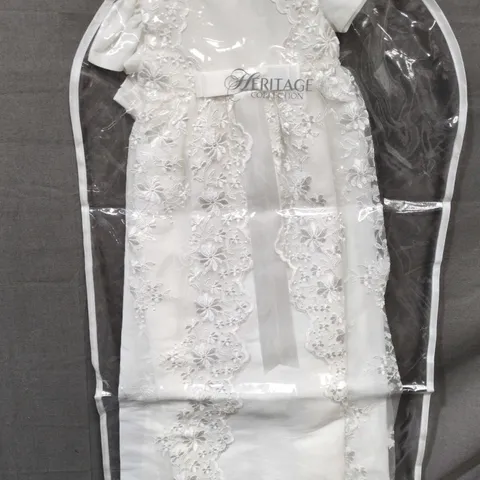 HERITAGE COLLECTION HARMONY KIDS DRESS IN ANTIQUE WHITE - 0-3 MONTHS